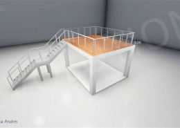 Stand cu etaj modul 5m x 4m 1 260x185 MOBILIER
