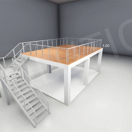 Stand cu etaj modul 5m x 7m 1 1 450x450 Stand cu etaj modul 5m x 7m